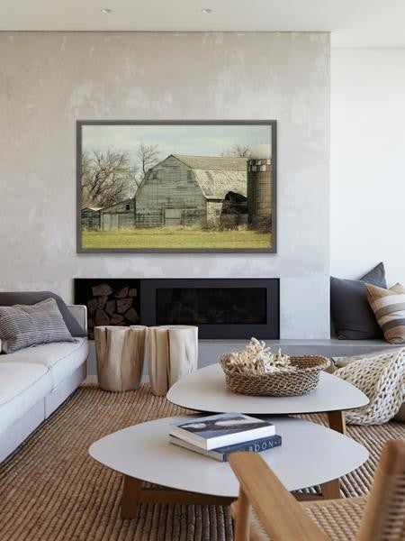 "Barn Profile" Framed Painting Print, 36"x24"