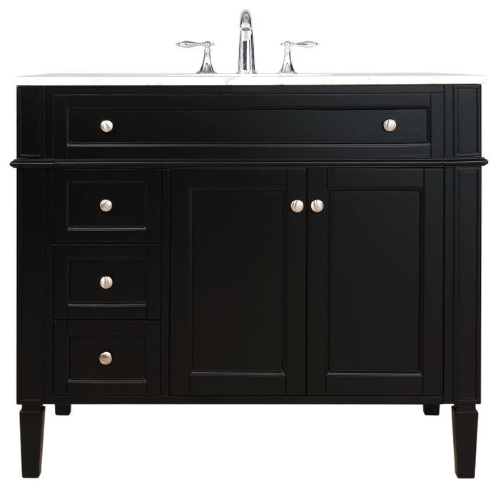 Elegant Decor Park Avenue Bathroom Vanity Black