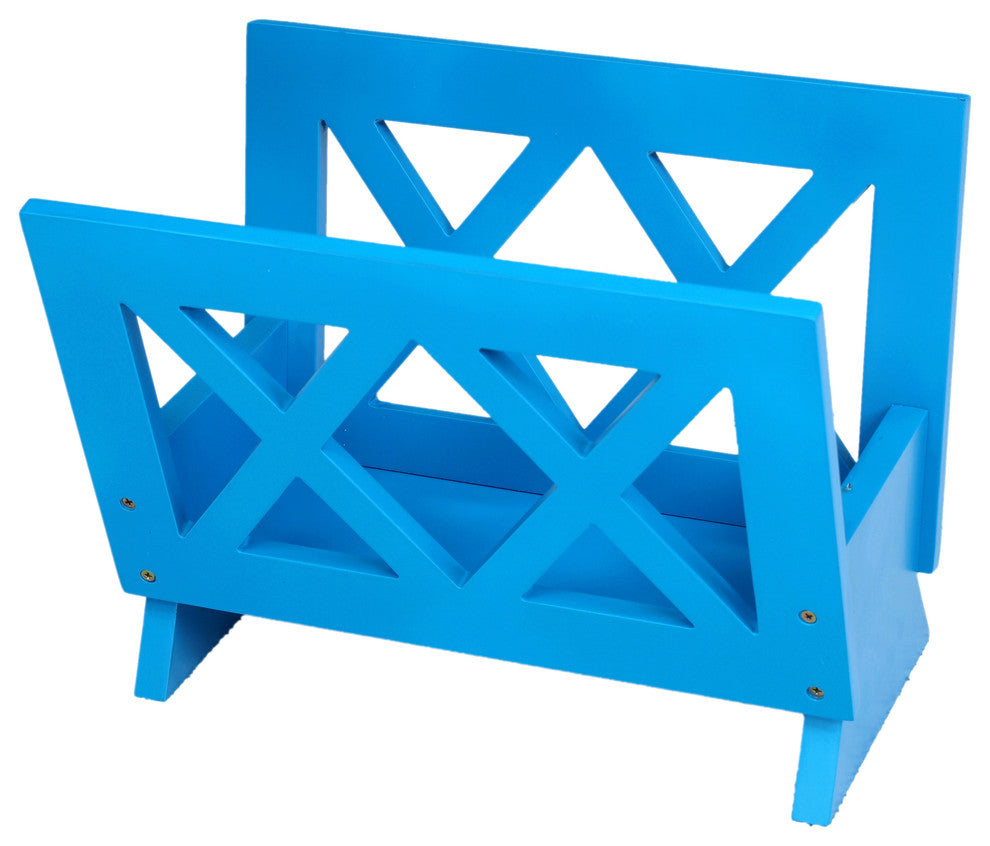 Contemporary Magazine Rack, Blue
