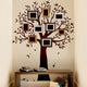 Narrow Family Tree Wall Decal, Chestnut Brown, 62.5"x80"
