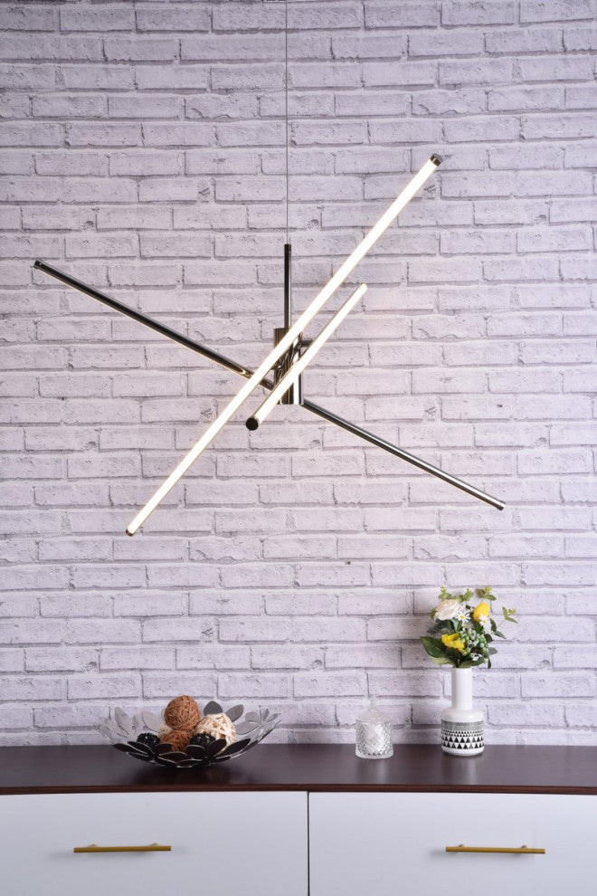 Samuel 3-Light Polished Nickel Pendant