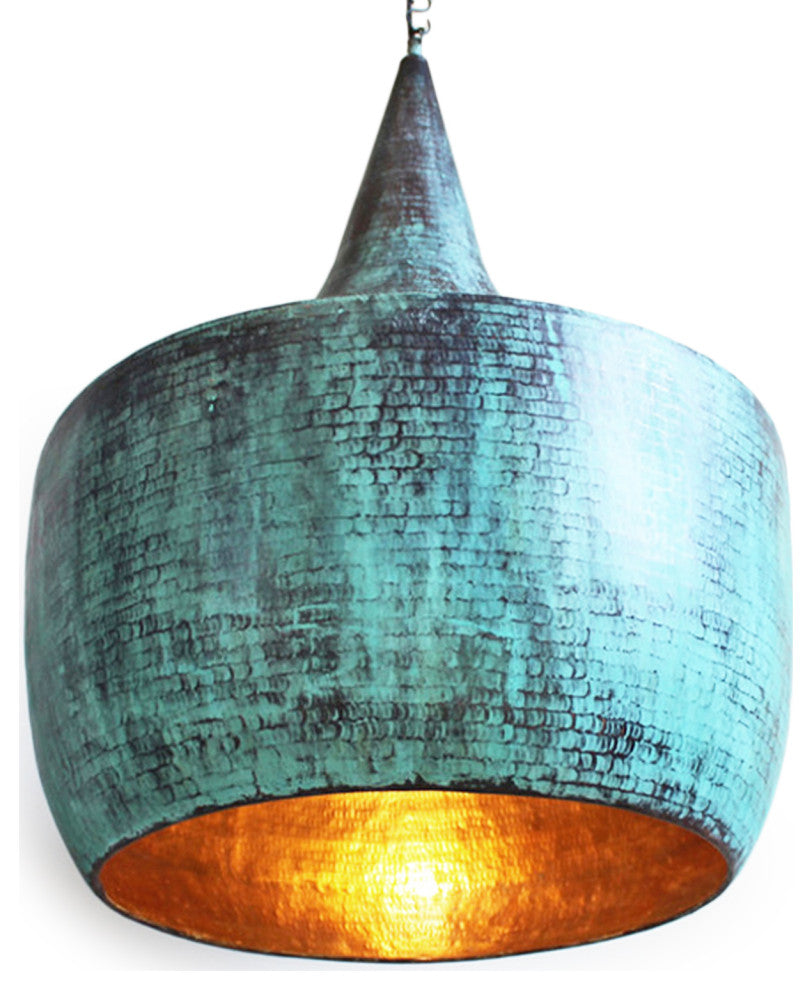 Verdigris Copper Lantern Large