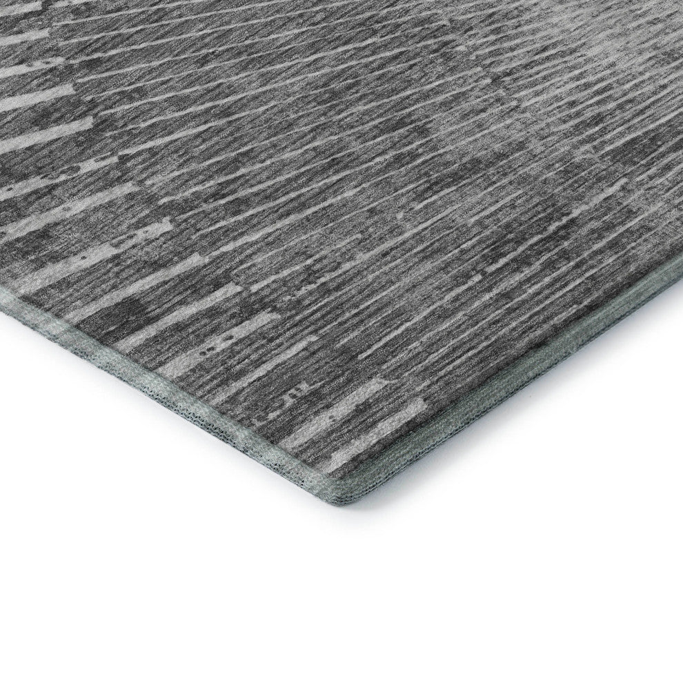 Premium Machine Washable Mayfield AMF542 Gray 8' x 8' Round Rug