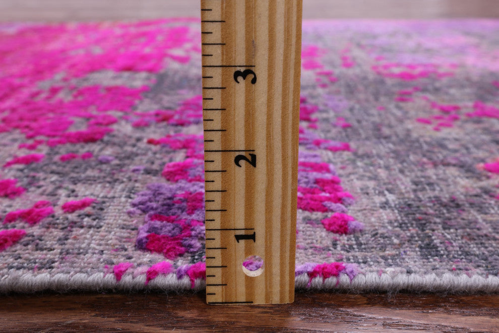 Runner Wool and Silk Modern Handmade Rug 2' 6" X 12' 0" Q9083