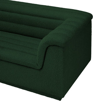 Cascade Upholstered Modular Sofa, Green, Boucle Fabric, Straight Sofa