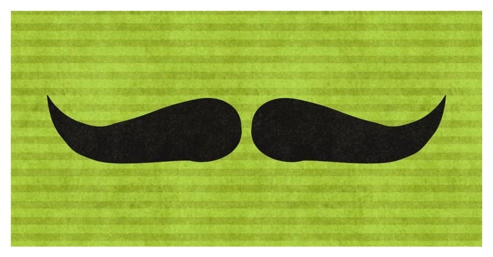 "Mustache: Upswept" Digital Paper Print by BG.Studio, 38"x20"
