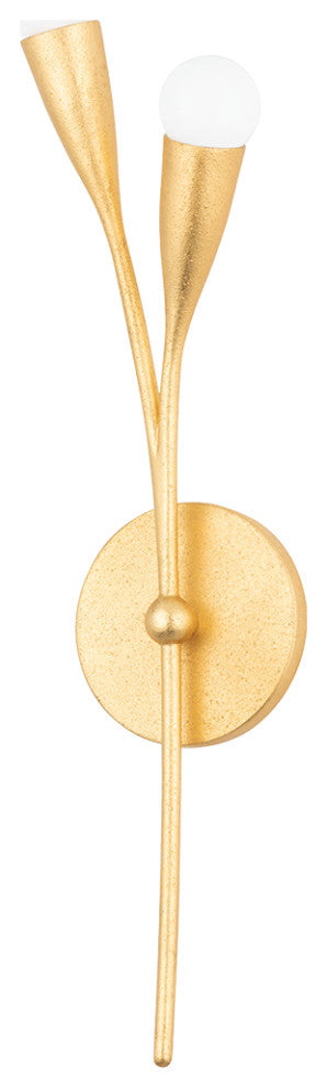 Elsa 2-Light Wall Sconce Gold Leaf