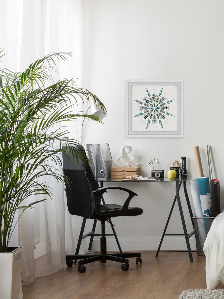 "Beetle Kaleidoscope" Framed Painting Print, 24"x24"