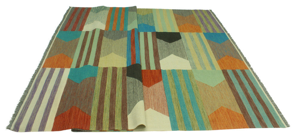 Winchester Kilim Olaniyan Blue/Ivory Rug, 8'6x11'6