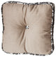 Buttoned Boxed Pillow with Augusta Toile Piping Detail, 18"X18"
