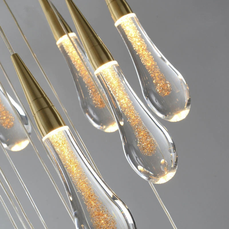 MIRODEMIÂ® Villefranche-sur-Mer Water Drop Design Crystal Chandelier, 8 Lights
