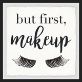 "Makeup First" Framed Painting Print, 18"x18"