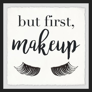 "Makeup First" Framed Painting Print, 18"x18"
