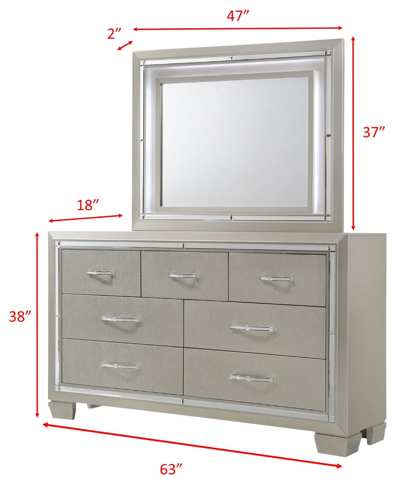 Glamour Dresser and Mirror