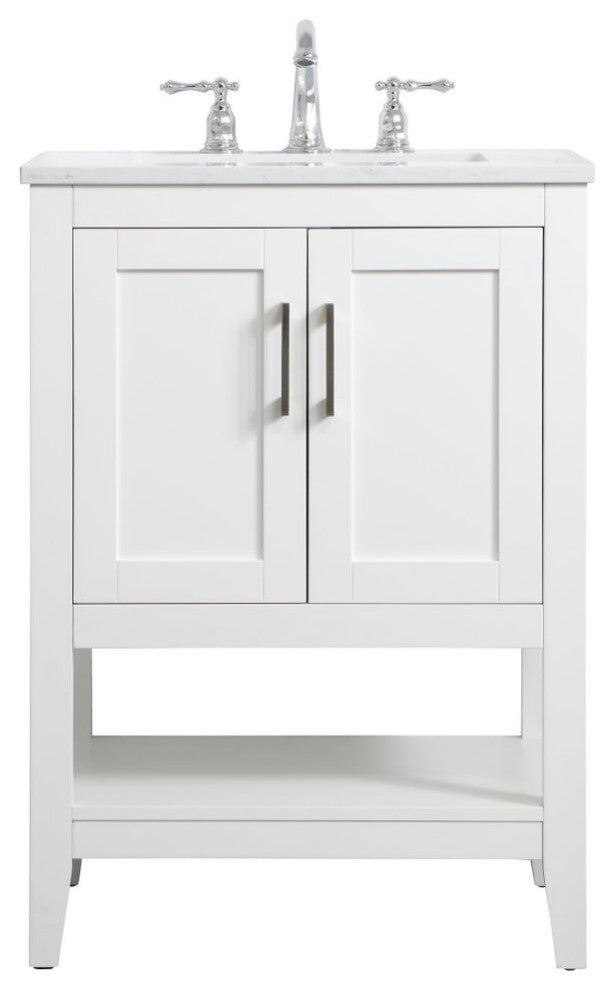 Elegant Decor VF16024WH 24" Single Bathroom Vanity, White