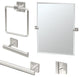 Gatco Elevate 5-Piece Bathroom Accessory Kit With Mirror, Satin Nickel