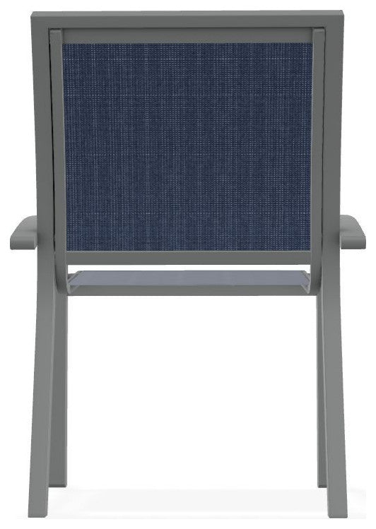 Kendall Sling Stackable Outdoor Dining Chair, Mavi/Graphite