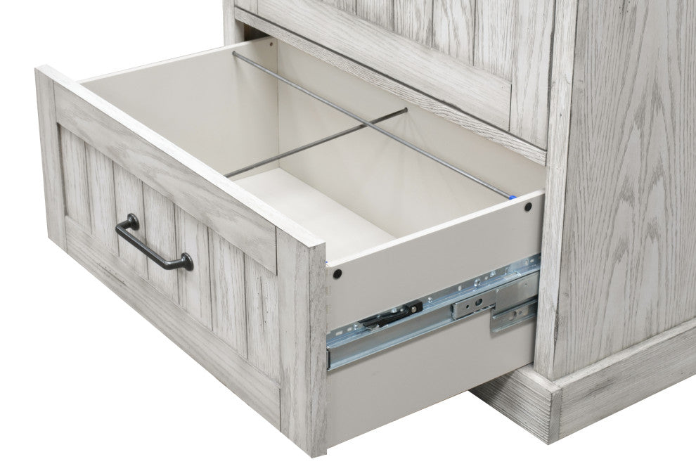 Lateral File With Locking Legal/Letter File Drawer, Fully Assembled, White
