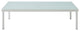 Sectional Sofa Chair Table Set, Sunbrella, Aluminum, Gray Blue Navy, Outdoor