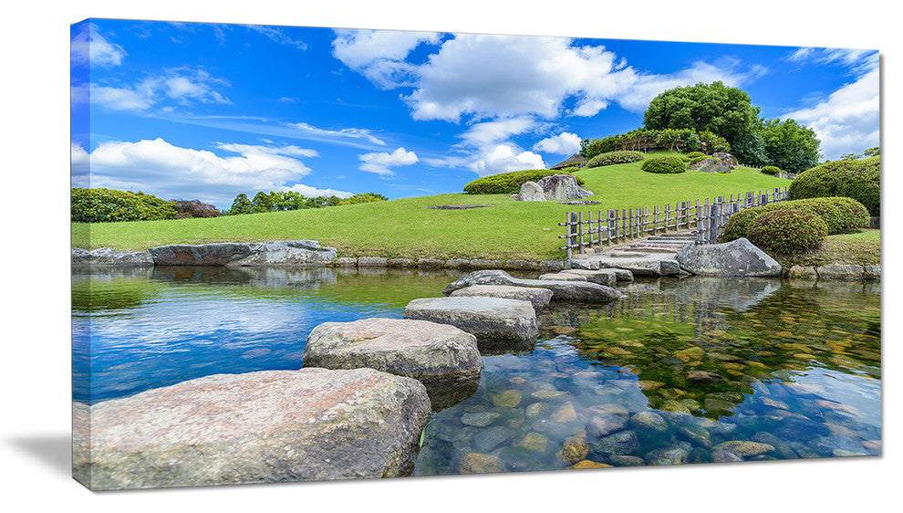 Japanese Garden in Okayama, Landscape Canvas Art Print, 40x20
