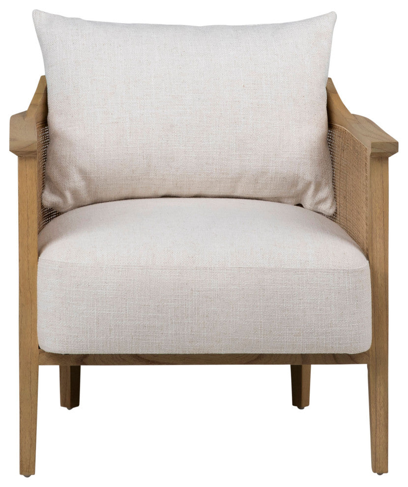 Madison Polyester Blend Upholstered Occasional Chair, Off-White