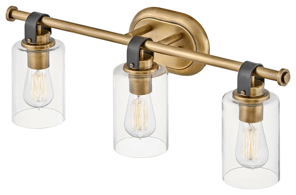 Hinkley Lighting 52883 Halstead 3 Light 24"W Bathroom Vanity - Heritage Brass
