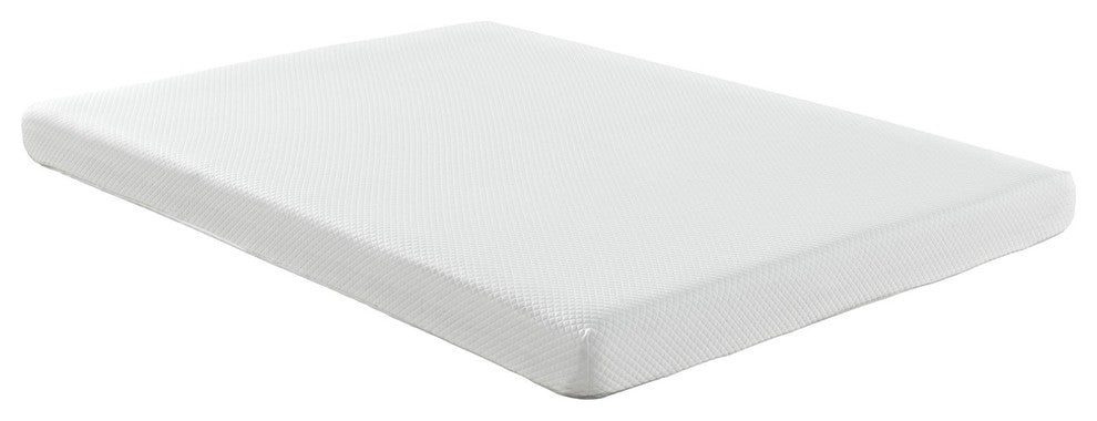 Modern Contemporary Urban Design Bedroom 6" Full Size Mattress, White, Fabric