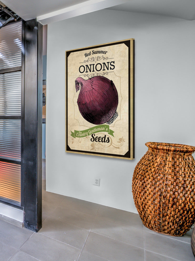 "Seed Packet Onion" Painting Print on Canvas