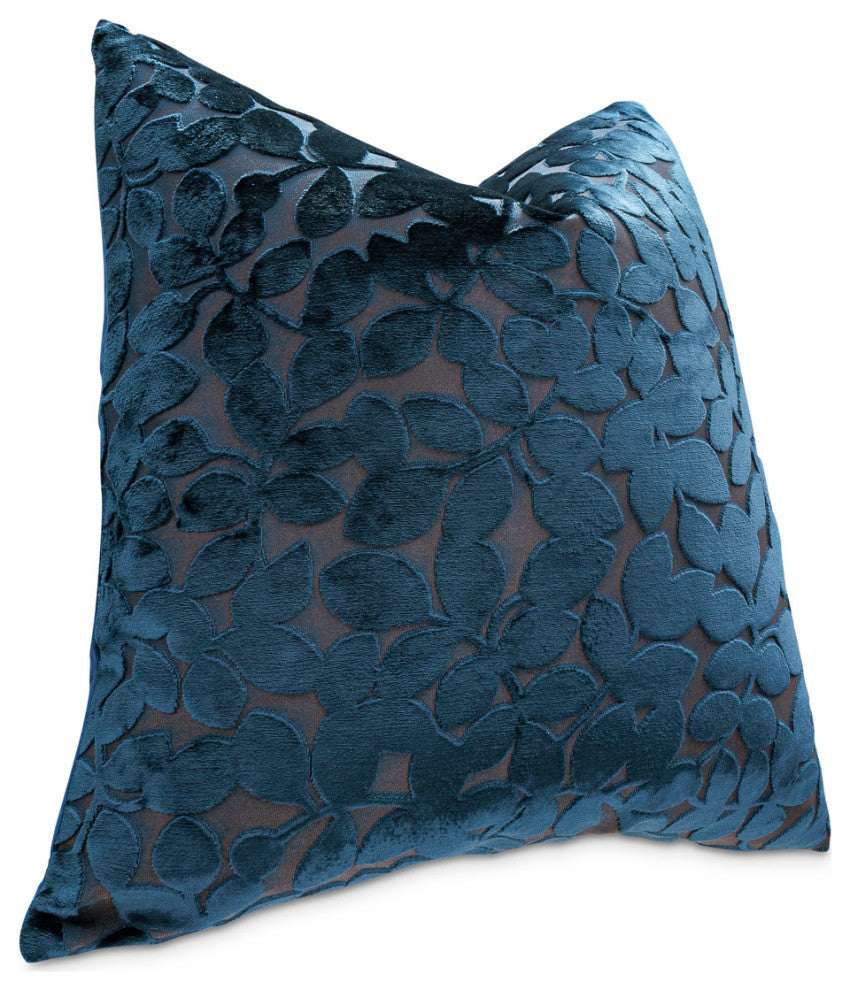 Blue My Mind Larkin 19" Square Velvet Pillow, Set of 2, Sapphire
