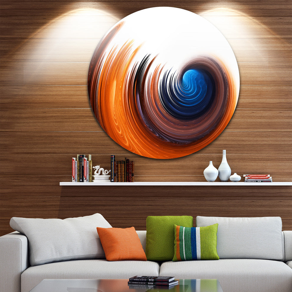 Elegant Spiral Design, Digital Disc Metal Wall Art, 23"