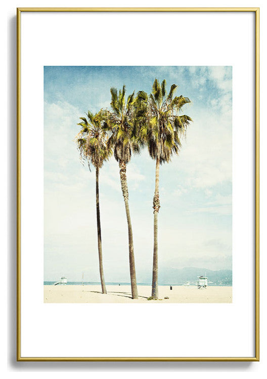 Bree Madden Venice Beach Palms Metal Framed Art Print