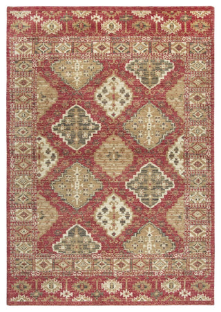 Rizzy Home Gossamer GS6784 Red Motif Area Rug, Rectangular 5'x8'