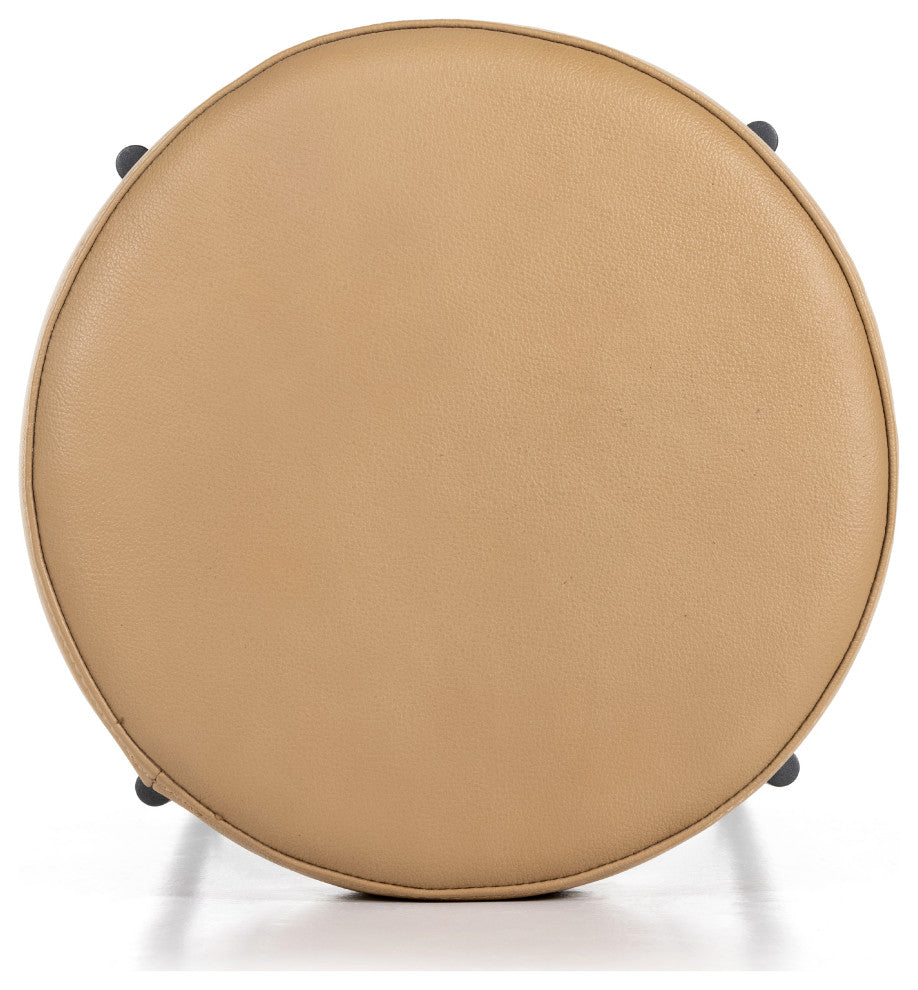 Nocona Stool, Natural Leather, Counter