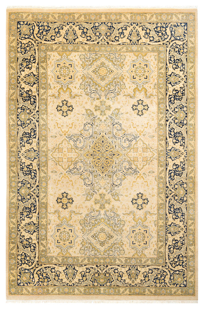 Adeline, One-of-a-Kind Hand-Knotted Area Rug Ivory, 6'1"x9'2"