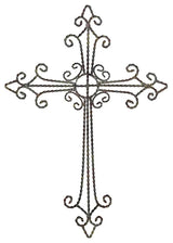 Wall Cross, Antique Gray, Metal 11.5"x16.25"