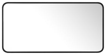 Rounded Rectangular Metal Framed Bathroom Vanity Mirror, 20"x40"