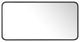 Rounded Rectangular Metal Framed Bathroom Vanity Mirror, 20"x40"