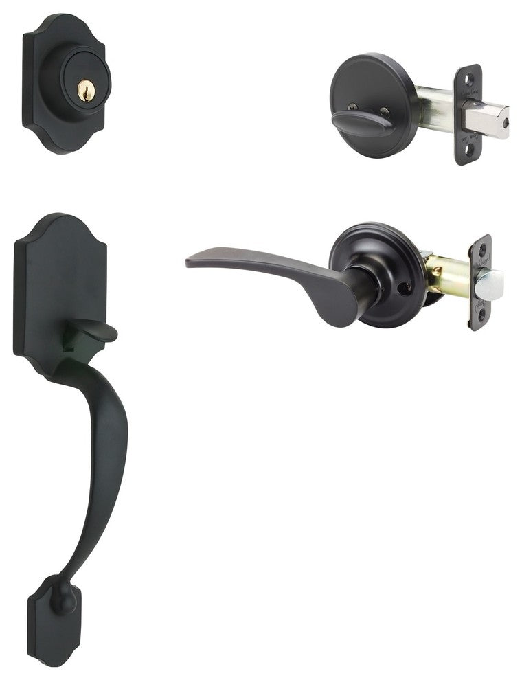 Active Handle Set, Kash Lever Interior Trim, Black
