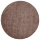 Hand Knotted Loom Silk Mix Area Rug Solid Light Brown, [Round] 8'x8'