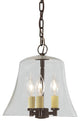 Three Light Greenwich Hanging Bell Lantern, Oil Rubbed Bronze