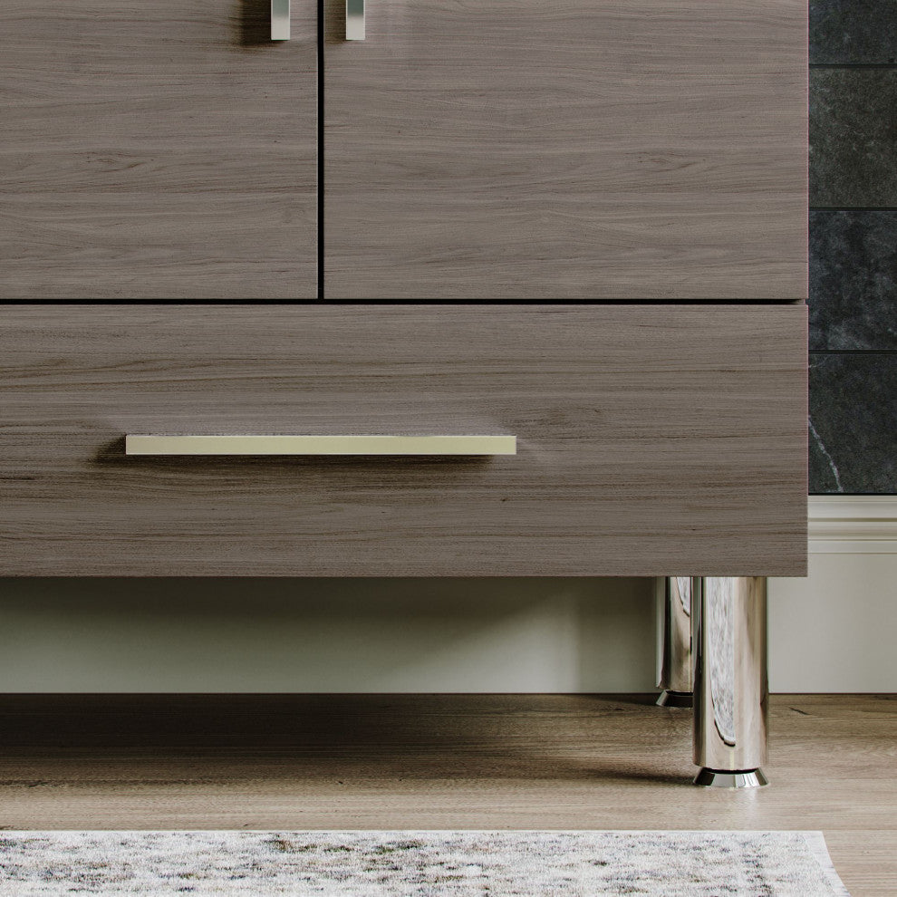 The Latitude Bathroom Vanity, Gray, 68", Double Sink, Freestanding