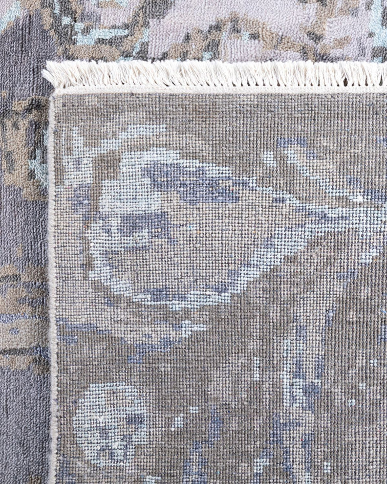 Ikat One-of-a-Kind Hand-Knotted Area Rug Gray, 8' 3" x 10' 3"