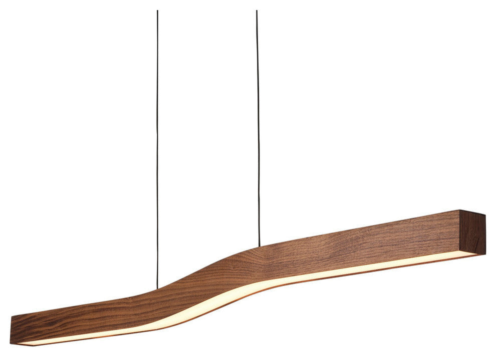 Camur LED Linear Pendant, Wood: Walnut