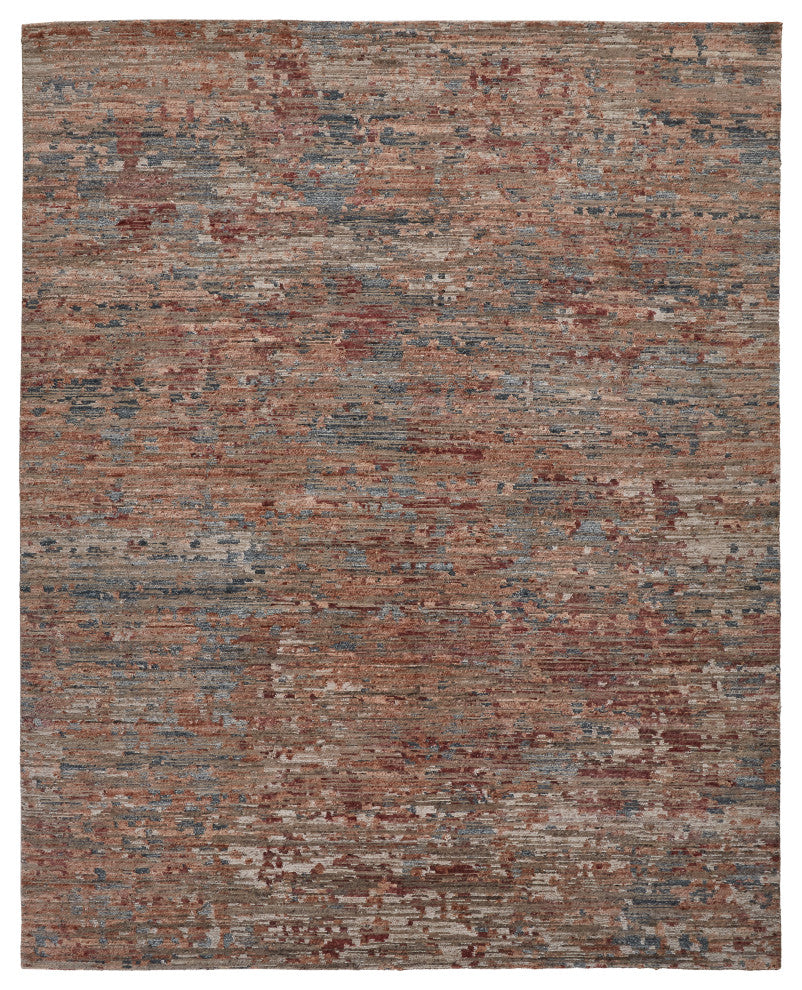 Weave & Wander Clarkson Rug, Copper/Blue/Henna, 2ft x 3ft Rug
