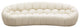Divani Casa Yolonda Modern Curved Off-White Fabric Sofa
