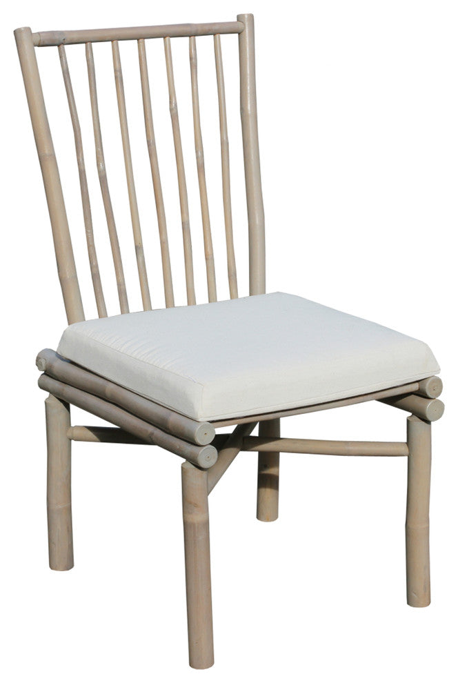 Bamboo Dining Chair, Cream