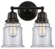 Innovations 623-2W-BK-G182 2-Light Bath Vanity Light, Matte Black