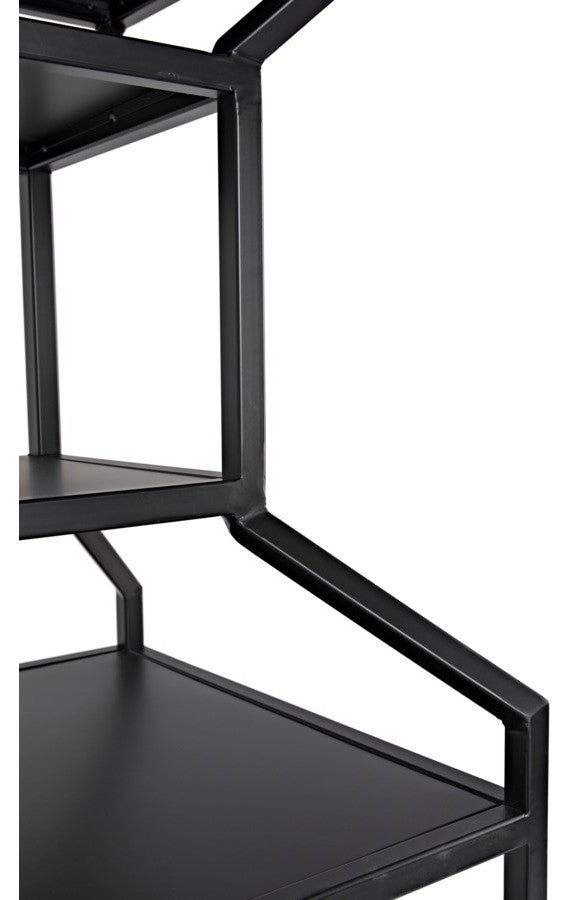 Downtown A Bookcase, Black Metal