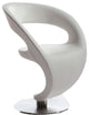 HomeRoots 32" White Leatherette Lounge Chair