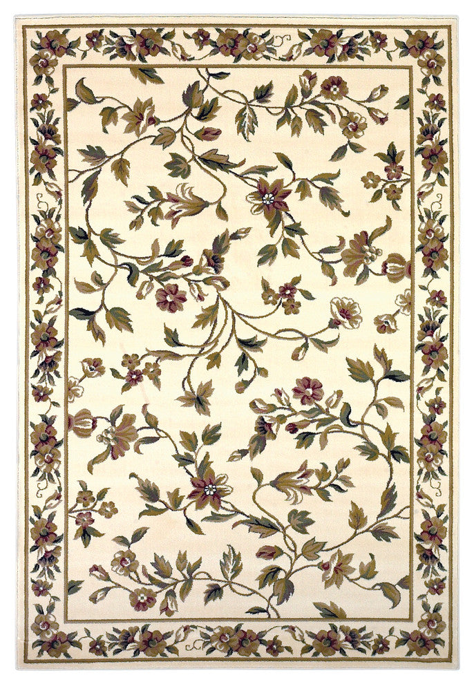 Cambridge 7331 Ivory Floral Vine, 7'7"x10'10"